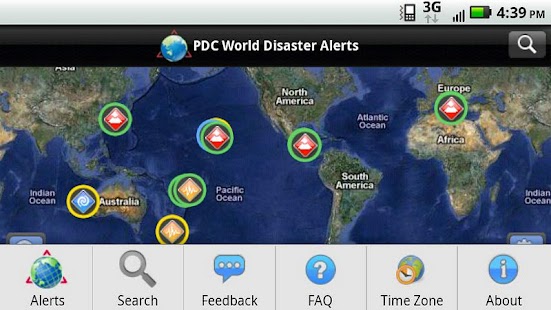 Disaster Alert screenshot for Android