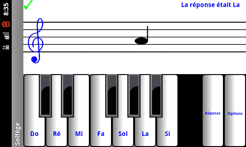 Android application 1 Learn sight read music notes screenshort