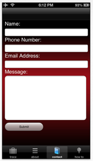 iBag Luggage Tracing App Screen 3