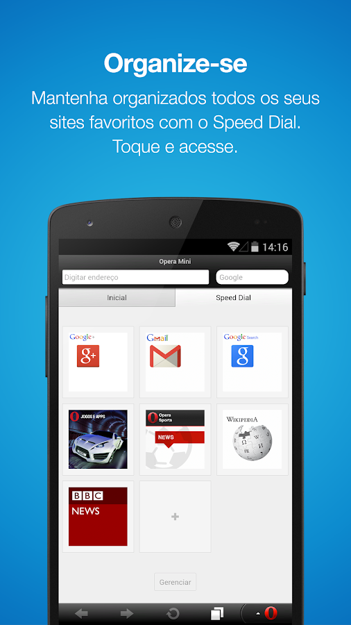 Navegador da Web Opera Mini - screenshot