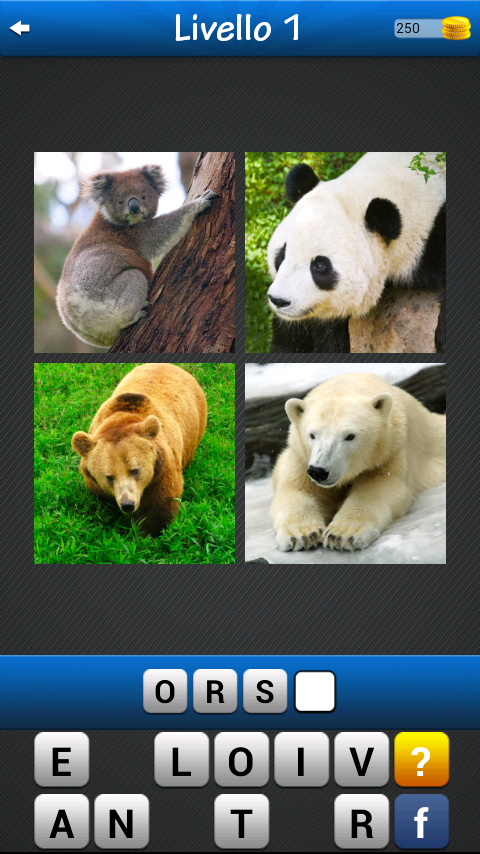 Android application Find the word! ~ 4 pics 1 word screenshort
