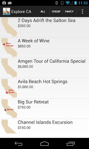 Explore California Tour Finder