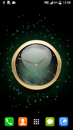 Gold Clock Live Wallpaper