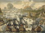 Zeeslag in de baai van Vigo, 23 oktober 1702. Nederland, ca. 1705