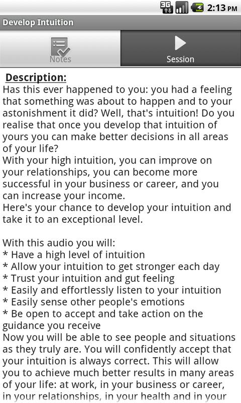 Develop Intuition Hypnosis Screen 2