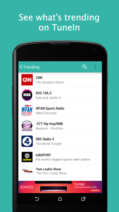 TuneIn Radio Android Apps on Google Play