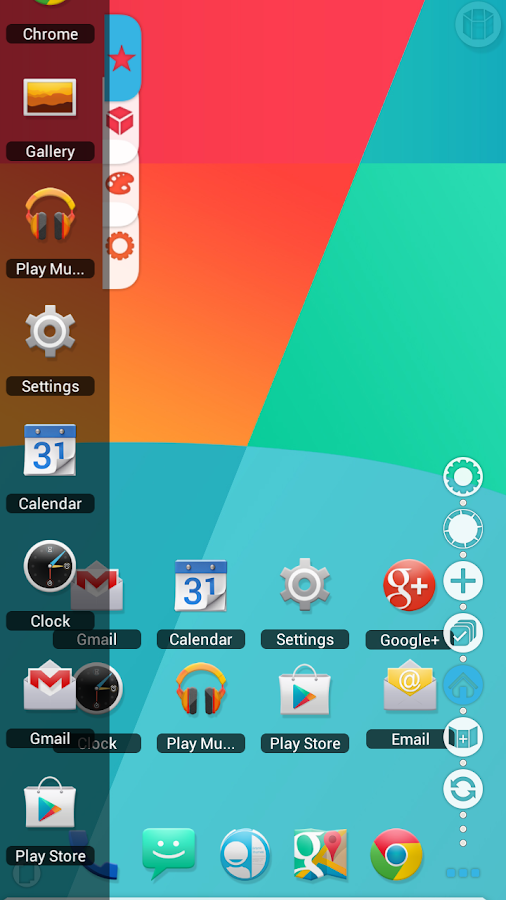 KitKat 4.4 Launcher Theme - screenshot