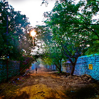 Akkarai Street at daybreak by Chris Bannocks -  