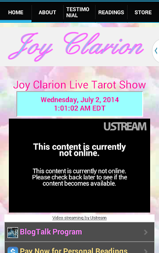 Joy Clarion's Psychic App