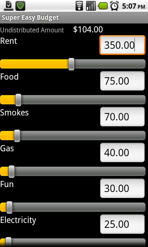 Super Easy Budget Ad Free Screen 1