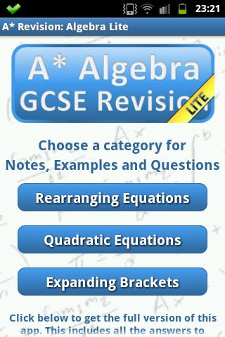 A* Revision: Algebra Lite