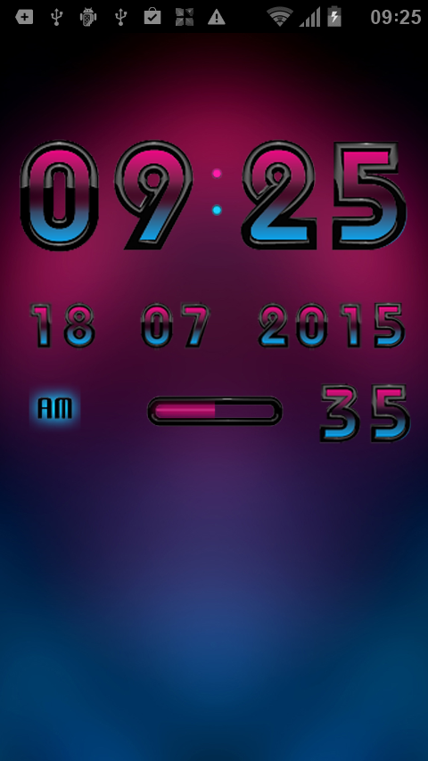 Digital Clock Widget A-MYSTIC Screen 2