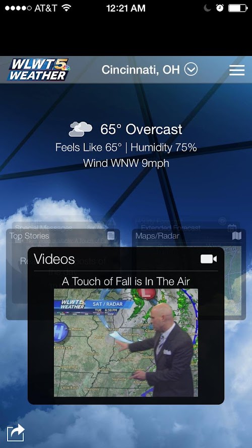 Android application WLWT Weather screenshort