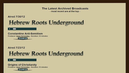 Free Download Hebrew Roots Underground APK for Android