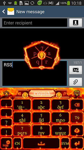 【免費個人化App】GO Keyboard Fire Skull Theme-APP點子