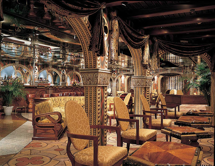 Enjoy an evening of cocktails, live music and karaoke in Carnival Elation's  Romeo and Juliet Lounge.