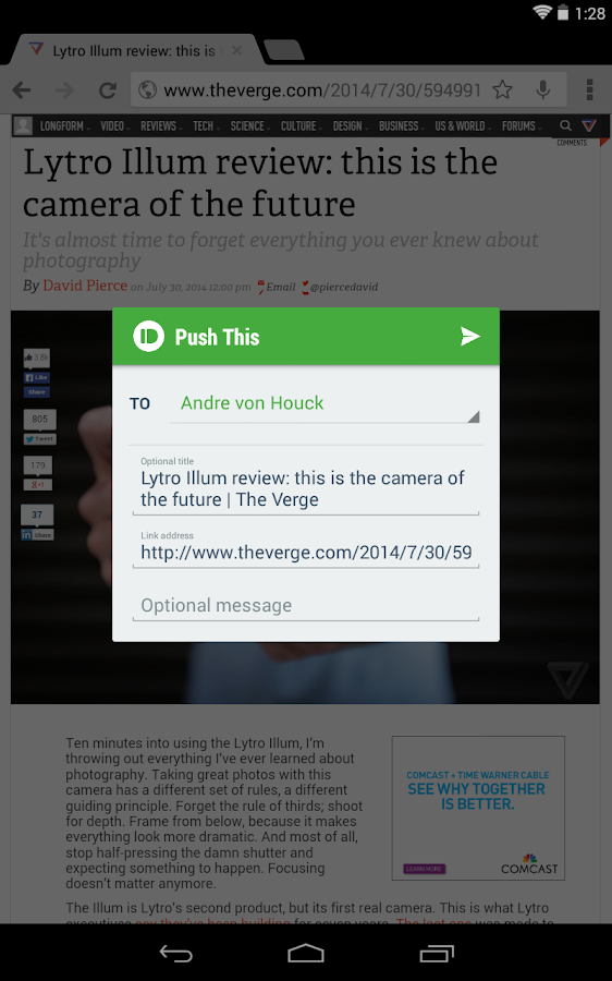 Pushbullet - screenshot