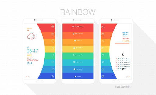 Rainbow Buzz Launcher Theme