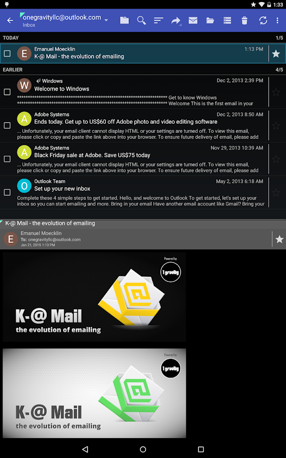   K-@ Mail Pro - Email App – Capture d'écran 