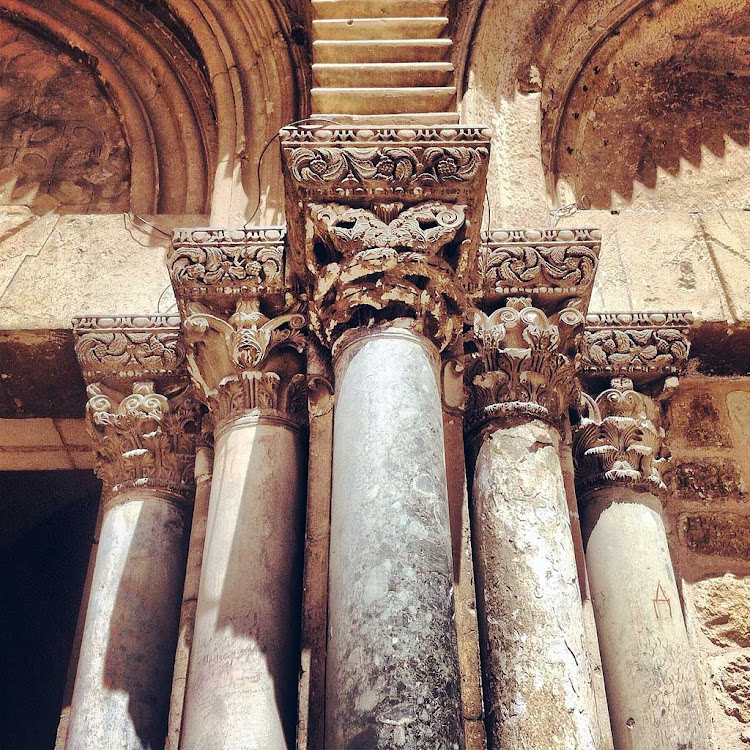 Columns of the Church of the Holy Sepulchre, Jerusalem.