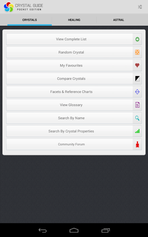 Crystal Guide Pocket Edition Android Apps on Google Play