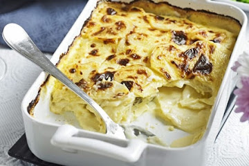 Horseradish potato dauphinoise