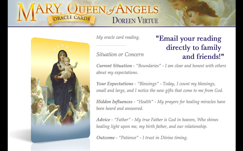 Mary, Queen of Angels Cards Screen 3