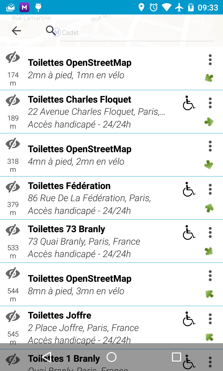 Android application Public Toilet screenshort