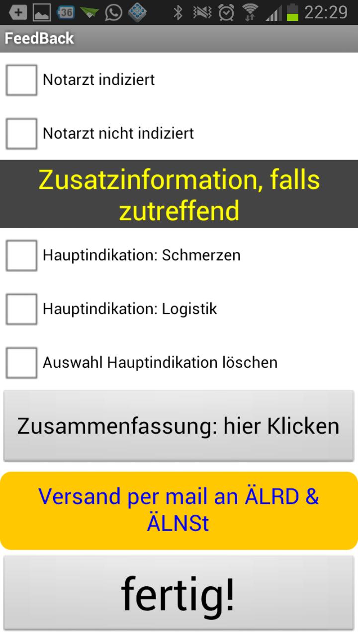 NotfallApp Indikat. Notarzt MZ Screen 3