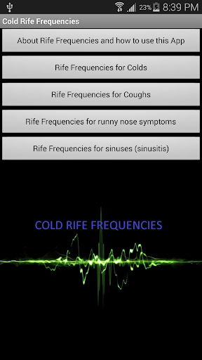 Cold Rife Frequencies