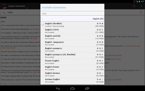 Dictionnaires hors ligne pro - screenshot thumbnail