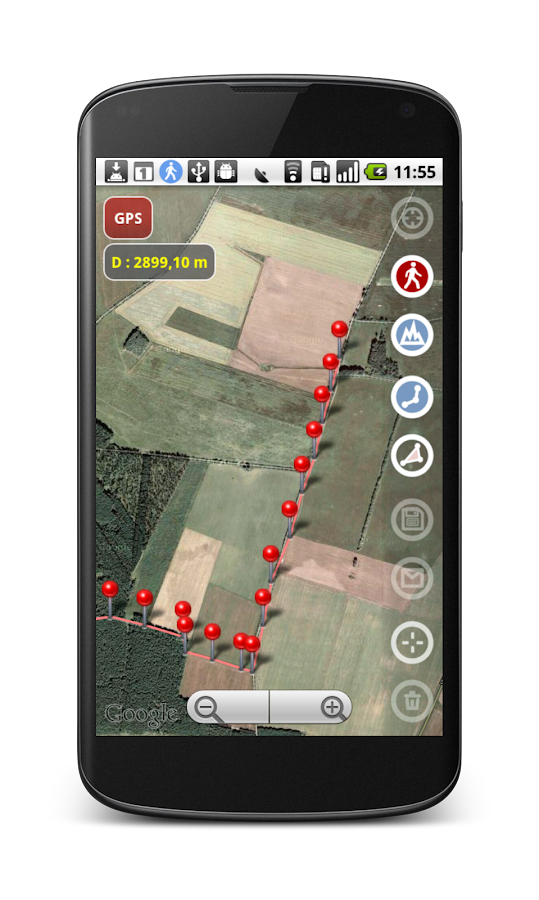 Planimeter - GPS area measure - screenshot