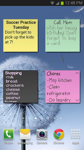 Widget Notes