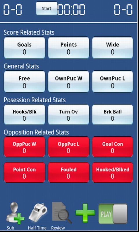 Android application Hurling Stats screenshort