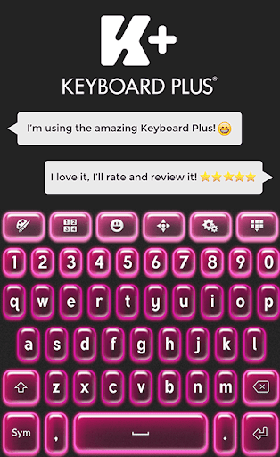 Keyboard Plus Neon Pink