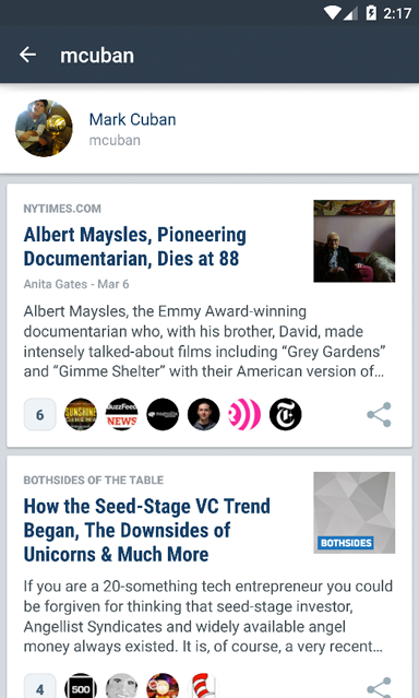 Nuzzel: News From Your Friends - screenshot