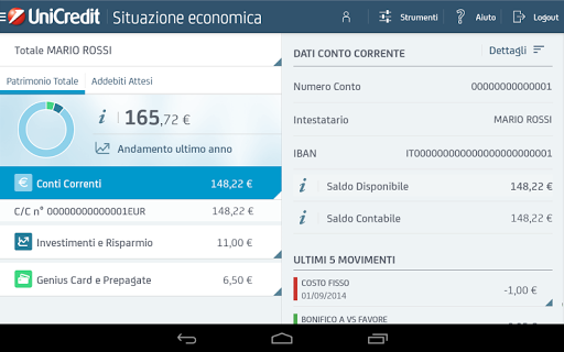 Mobile Banking per Tablet