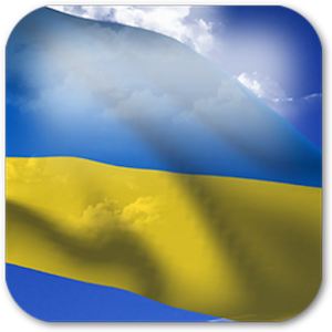 3D Ukraine Flag logo