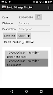 Moto Mileage Tracker Screenshots 0