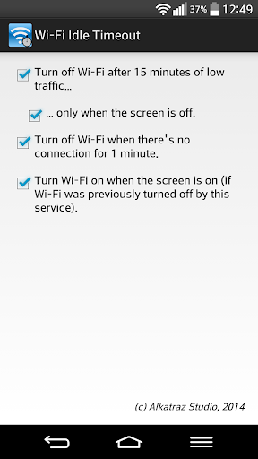 Wi-Fi Idle Timeout