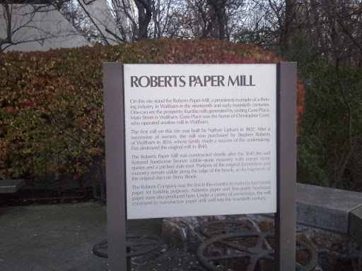 Roberts Paper Mill Plaque