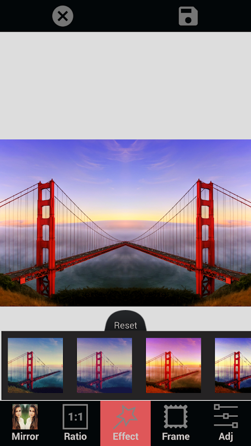 Mirror Image Photo Editor screenshot