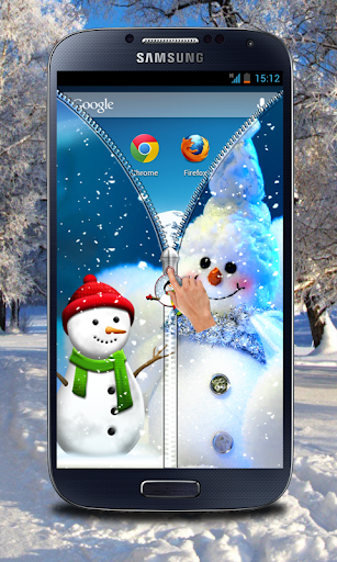 【免費個人化App】雪人拉鍊鎖屏-APP點子