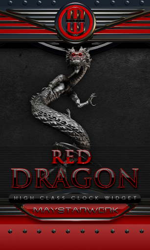Dragon Clock Widget red