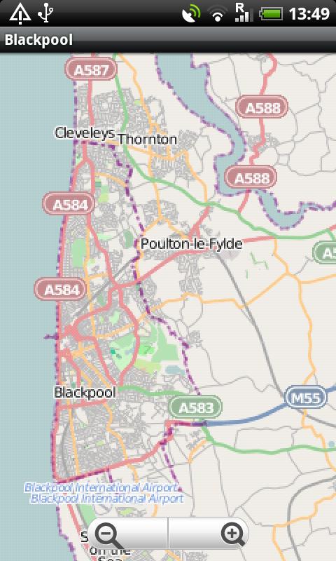 Blackpool Street Map Screen 1