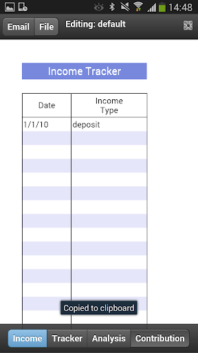 Income Tracker Mobile