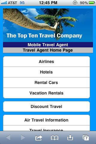 Android application Personal Travel Agent screenshort