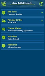 eScan Tablet Security Captura de tela 1