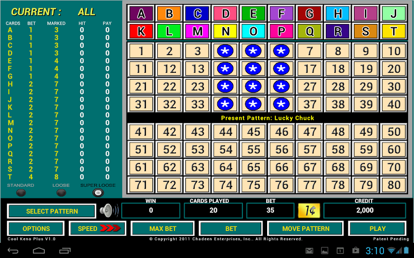 Cool Keno Gold Screen 1