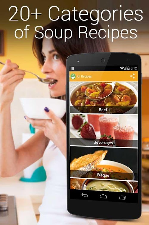 Android application 1000+ Soup Recipes screenshort